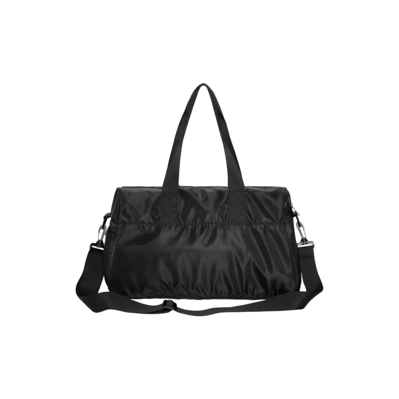 PEAK Polyester Backpack Portable One Shoulder Travel Bag Large Size Unisex Black-2