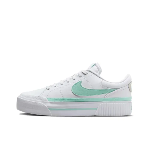 Nike Court Legacy Skateboard Shoes Women's Low-Top White/Green