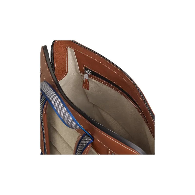 HERMES Canvas With Regate Taurillon Leather Backpack Unisex Light Tawny Patchwork Blue-4