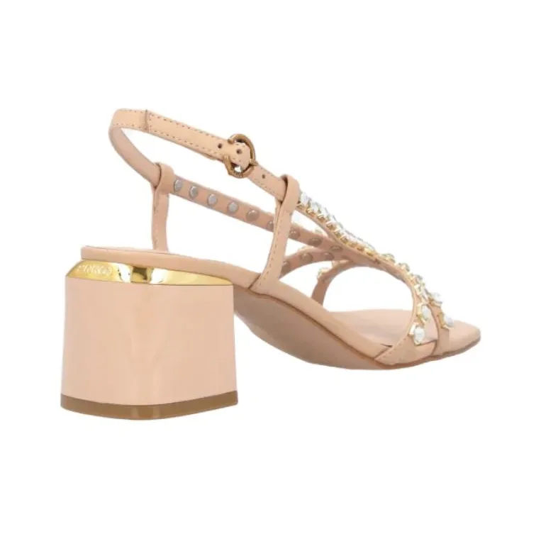 PINKO Strap Sandals 6cm Women's Beige Brown-4