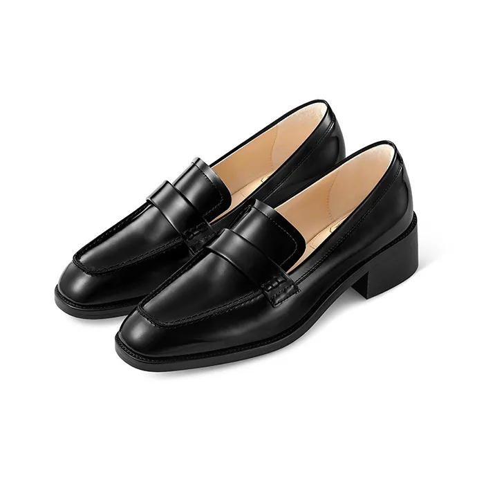 7or9 Cocoa Multi Layer Loafers 3.5cm Women's Black-1