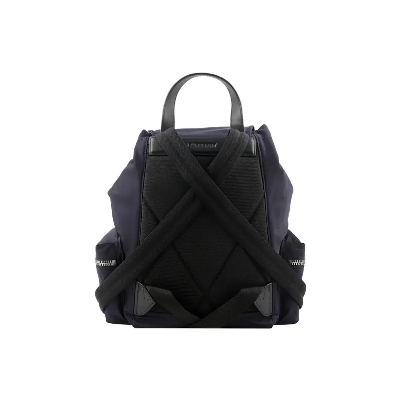 Burberry Nylon With Calfskin Backpack Women's Marine Blue-3