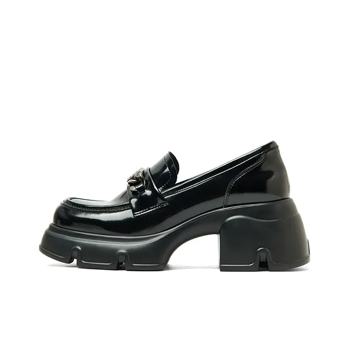PT'SON Loafers 6.5cm Women's Black-0