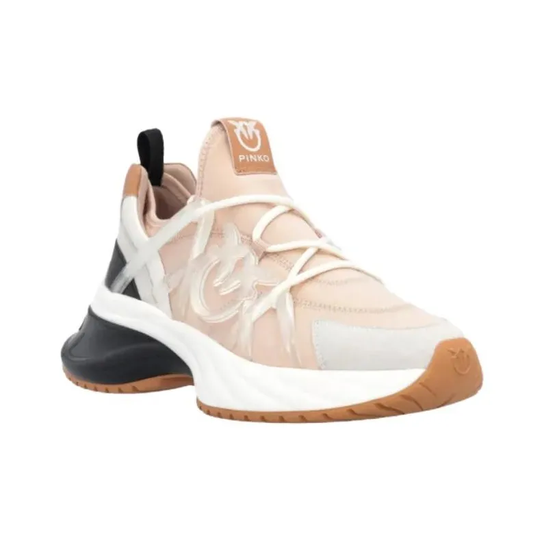 PINKO Love Birds Panelled Lace Up Sneakers Women's-2
