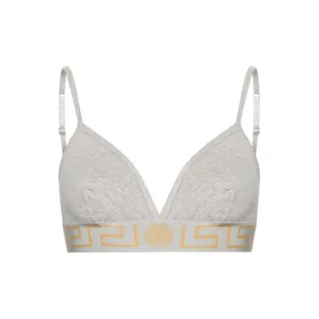 VERSACE Triagngle Cup Logo Band Bra