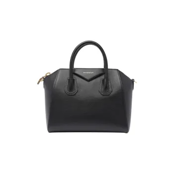 GIVENCHY Antigona Cow Leather Shoulder Bag Crossbody Bag Handbag Small Size Women's Black