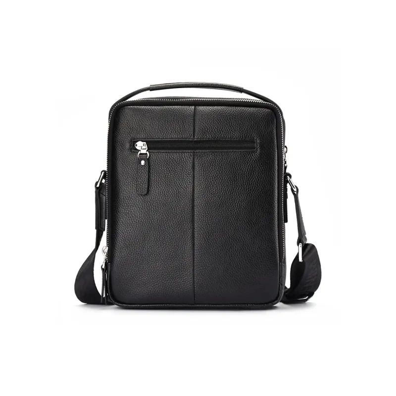 BISON DENIM Top Grain Cow Leather Shoulder Bag Regular Men's Black-2