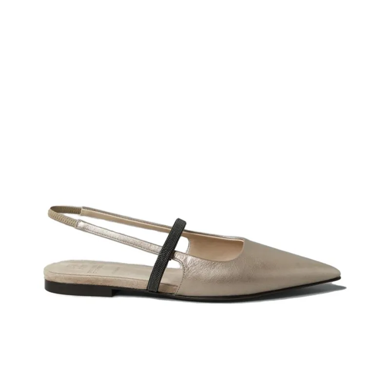 Brunello Cucinelli Monili Bead embellished Ballerina Shoes-1