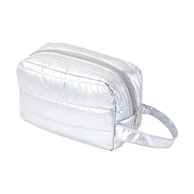ALOENEY Polyester Makeup Bag Women's Bright Pink \ Bright Silver-7