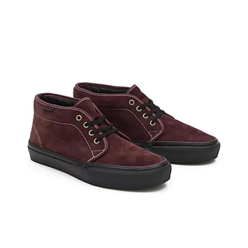 Chukka Skate Vans 'Dark Red Black'-2