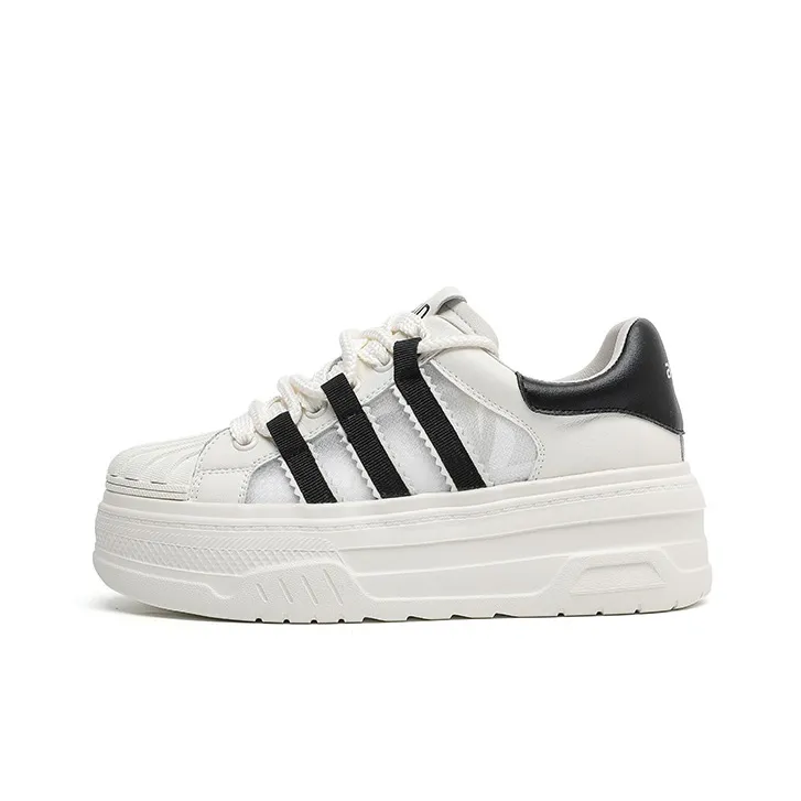AIFUlIn Evelyn Abrasion Resistant Slip Resistant Low Top Skateboard Shoes Women's White-5