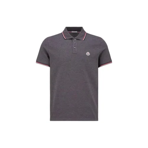 Moncler SS24 Polo Shirts Men Dark Gray