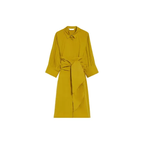 'S MAX MARA Long-Sleeved Dresses Women's Yellow