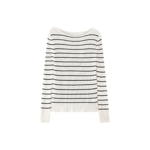 La Chapelle Knitwear Women's Black Stripes