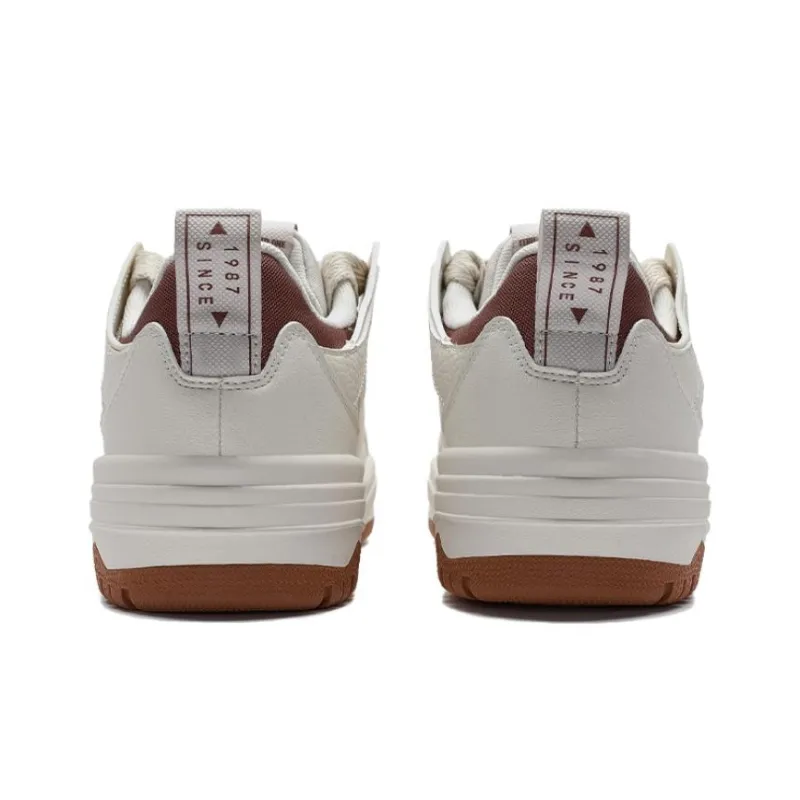 XTEP MXNAVI Map Slip Resistant Shock Absorbers Low Top Skateboard Shoes Men's White Sand Gray-5