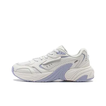 LiNing Tiger Whale Cushioning Wear Resistant Low Top Casual Shoes Women's Beige Blue