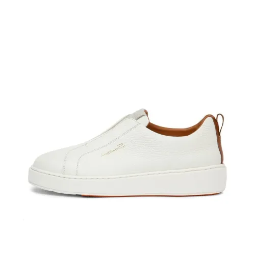 Santoni Logo-print Leather Sneakers