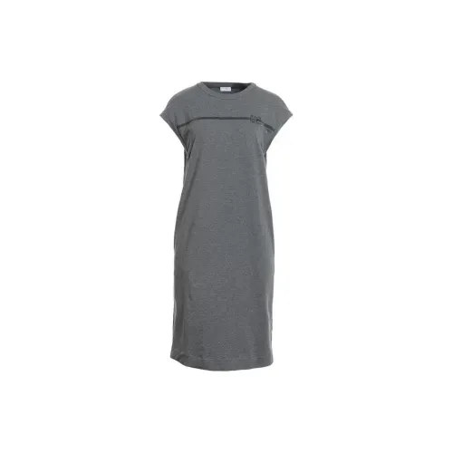 Brunello Cucinelli Short-Sleeved Dresses Women's Gray