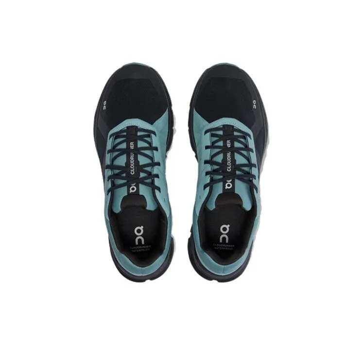 On Cloudrunner Slip Resistant Low Top Running Shoes Men's Blue Black-2