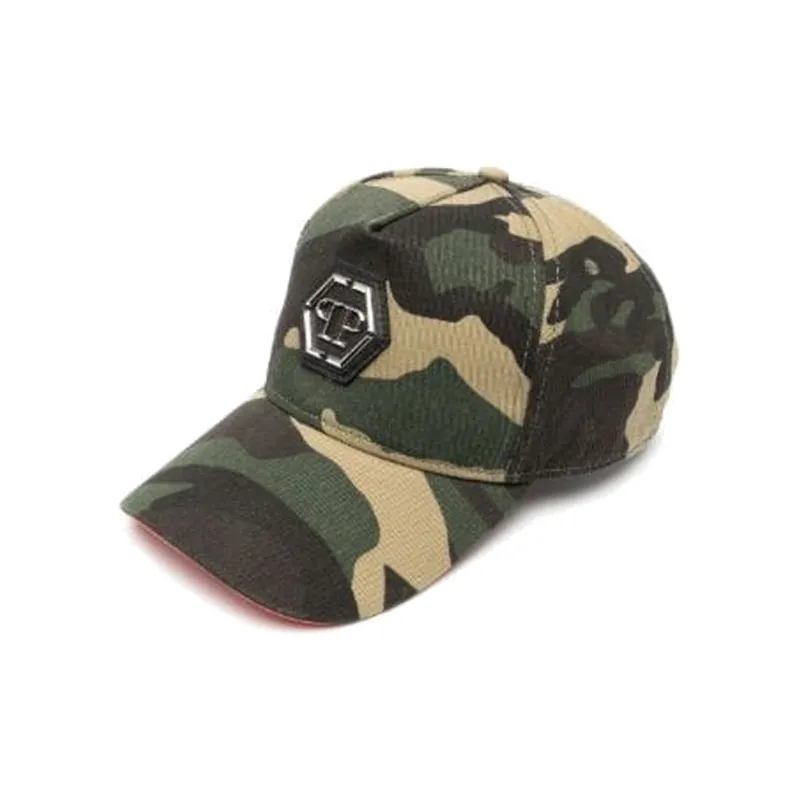 PHILIPP PLEIN Cotton Baseball Caps Men's Camouflage-0