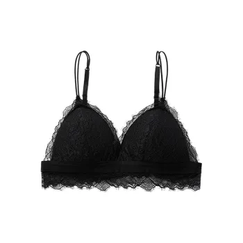 Flowers In Water Bra Women's Black