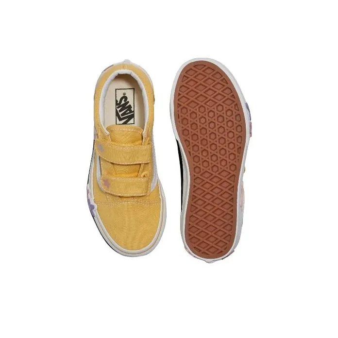 Vans Abrasion Resistant Slip Resistant Low Top Kids' Skateboarding Shoes Yellow Kids'-4