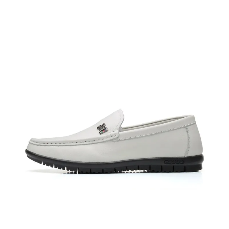GZZ Gommino Loafers Men Black/White-5
