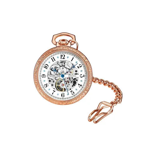 STUHRLING STUHRLING Mechanical Movement Manual Mechanical Movement Pocket Watches 48mm Unisex Rose Gold Rosegold979.04