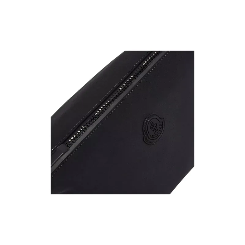 Moncler Water Resistant Soft Shell Fabric Handbag Shoulder Bag Crossbody Bag Women's Black-6