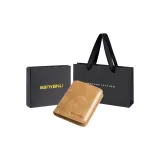 Khaki-Trifold Style[Box Included Shopping Bag]