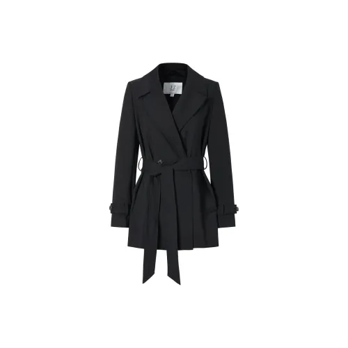 JZ. ANNAKRO Trench Coats Women's Plain Black