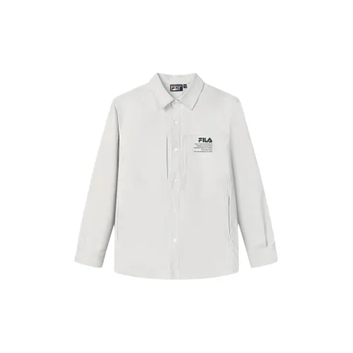 FILA Shirts Men White Sand Gray