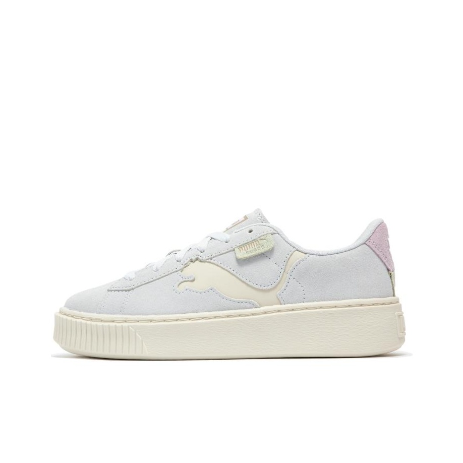 Puma basket platform silver online