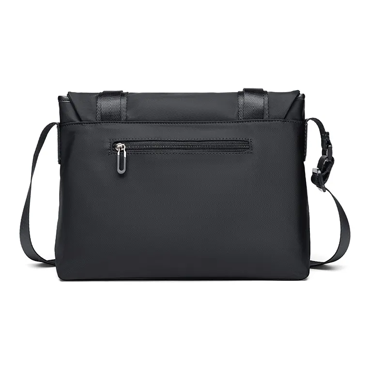 BISON DENIM Nylon Fabric, Blended With Microfiber Shoulder Bag Regular Men's Black-3