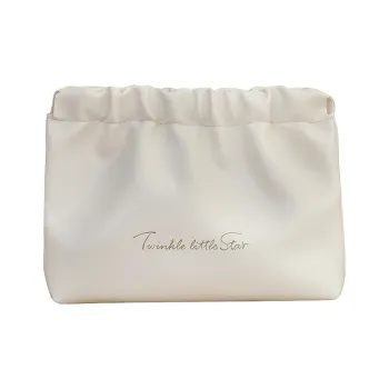ALOENEY PU Makeup Bag Regular Women's Milk Apricot White/Rose Pink/Mocha/Classic Black