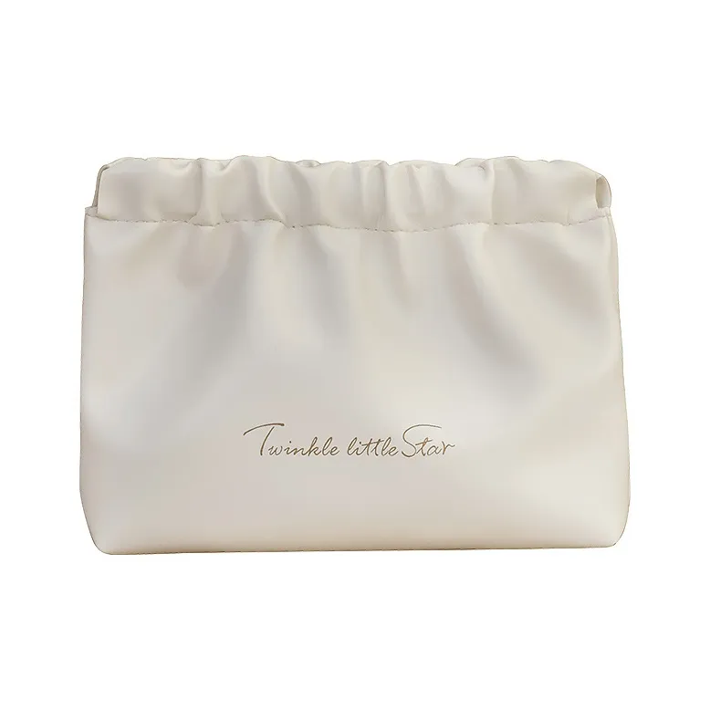 ALOENEY PU Makeup Bag Regular Women's Milk Apricot White/Rose Pink/Mocha/Classic Black-0