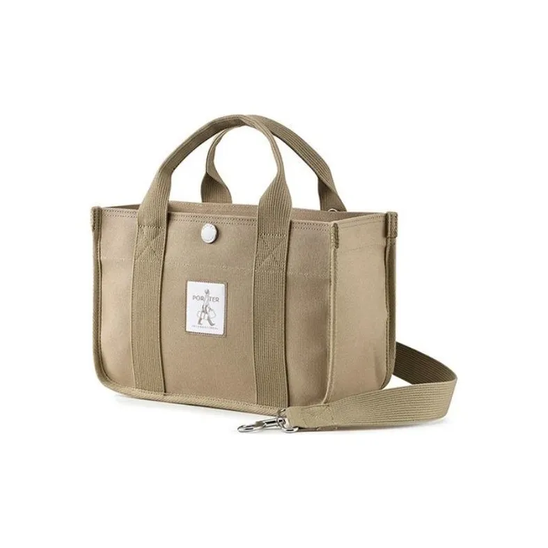 PORTER Canvas One Shoulder Crossbody Canvas Bag Handbag Unisex Taupe-1