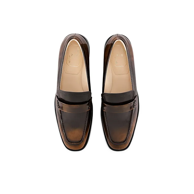 7or9 Count Multi Layer Loafers 3.5cm Women's Brown-3