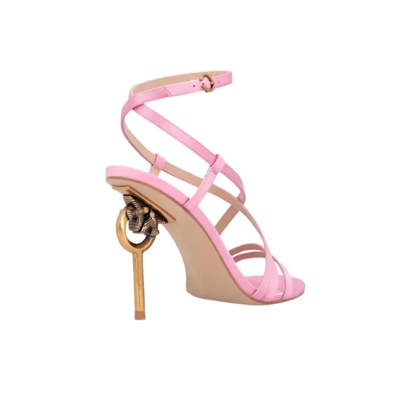 PINKO Love Birds Series Strap Sandals 10cm Women's Pink-4