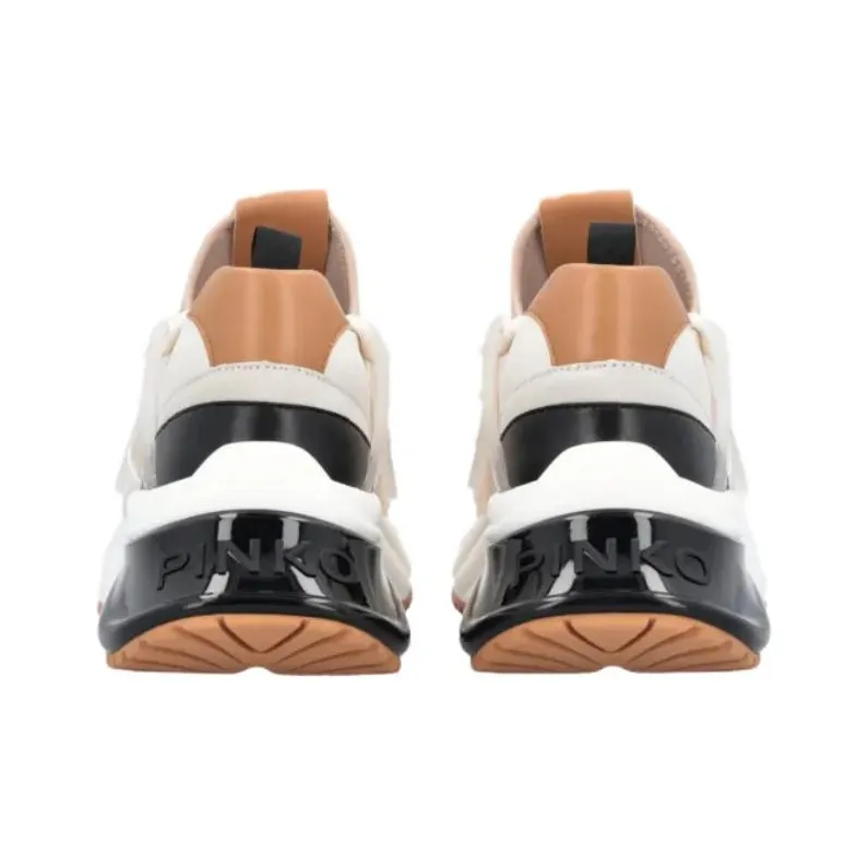 PINKO Love Birds Panelled Lace Up Sneakers Women's-6