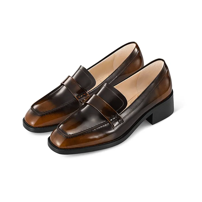 7or9 Count Multi Layer Loafers 3.5cm Women's Brown-1