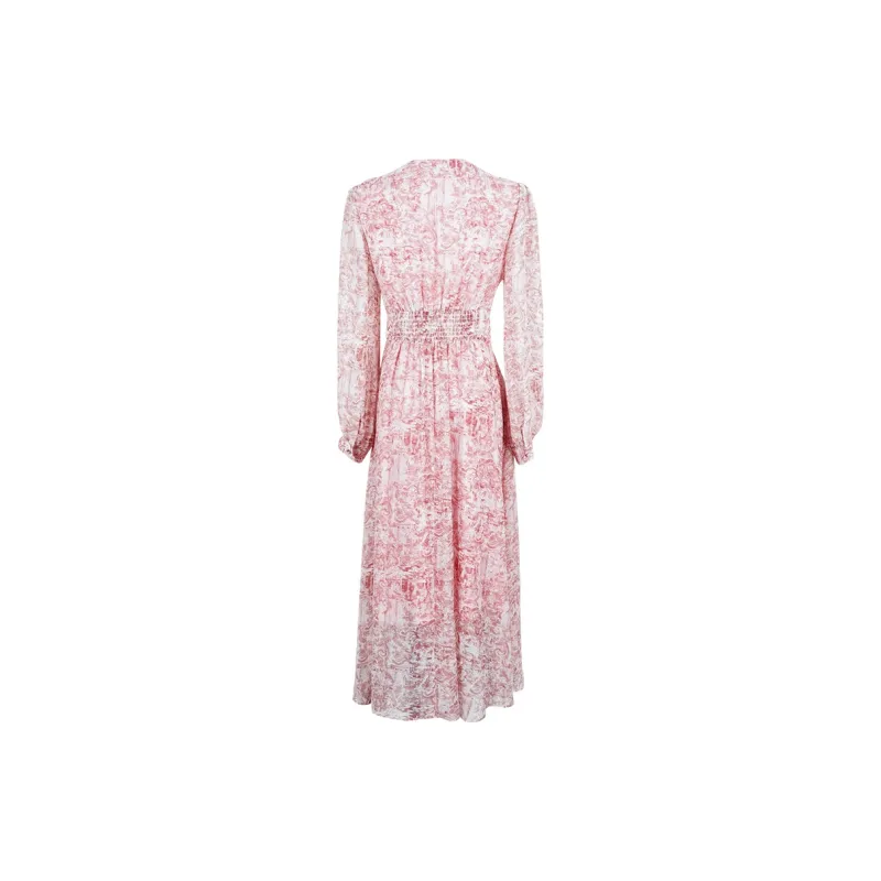 MISSSHINE Long Sleeved Dresses Women's Pink-1