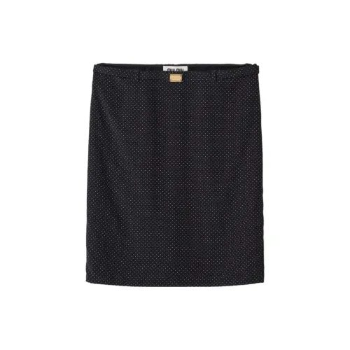 MIU MIU Casual Short Skirts Women's Black