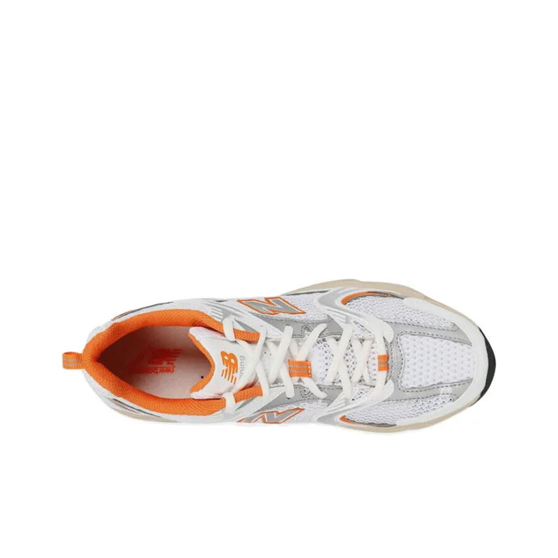 New Balance 530 White Silver Orange-2