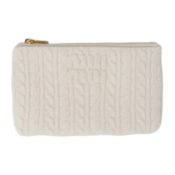 MIU MIU Fabric Coin Purse Wallet Women's White