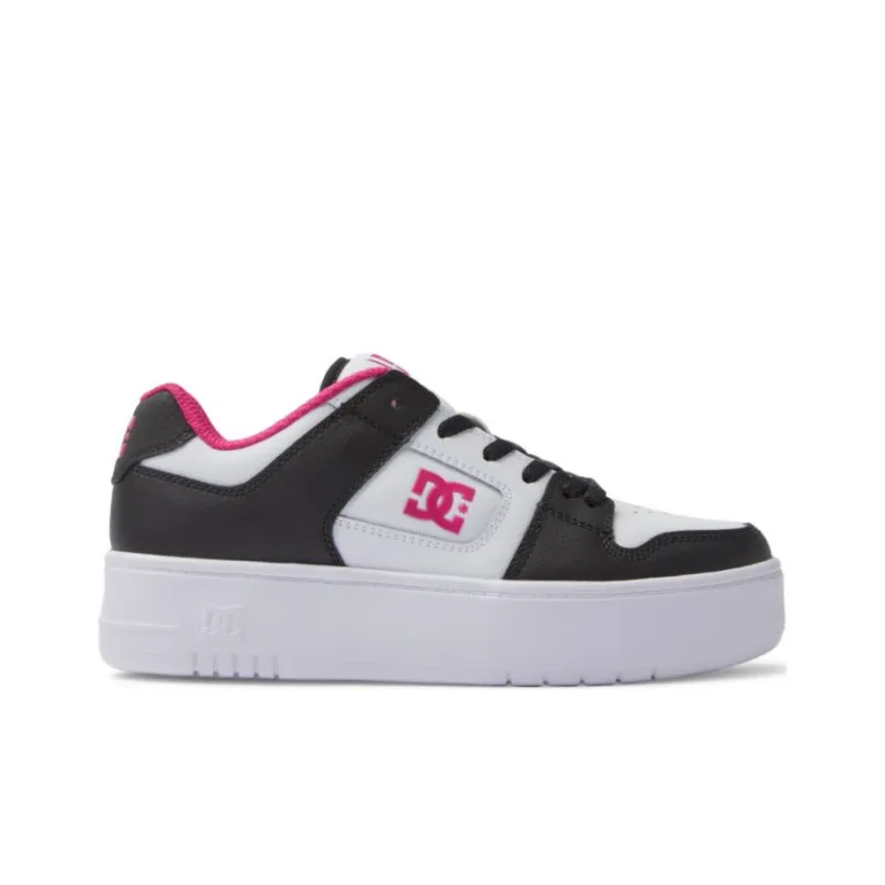 DC Shoes Cushioned Slip Resistant Low Top Casual Shoes Women's Black White Pink-1