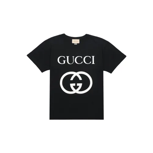 GUCCI Interlocking GG Print T-shirt Black Ivory