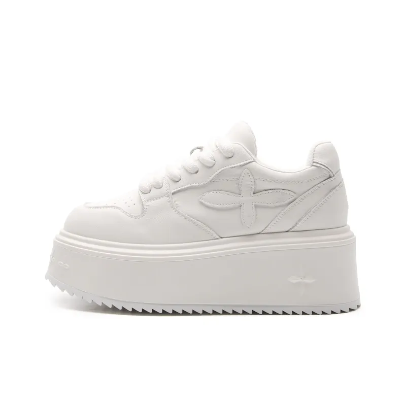 STELLA WEISZ Skateboard Shoes Women's Low Top White/Yellow Brown/Black-0