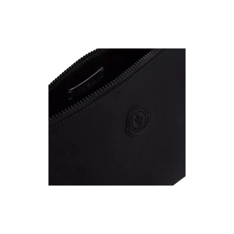 Moncler Water Resistant Soft Shell Fabric Handbag Shoulder Bag Crossbody Bag Women's Black-4
