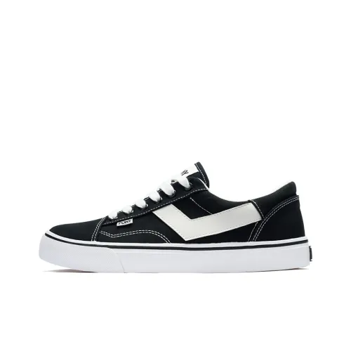PONY SKATE Slip Resistant Cushioning Wear Resistant Low Top Skateboard Shoes Men's Black